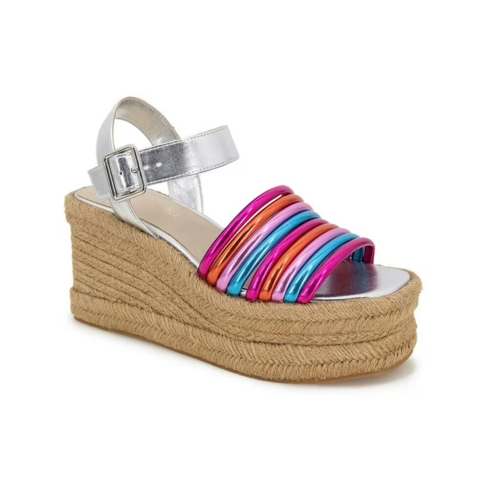 Colorful Metallic Platform Sandals